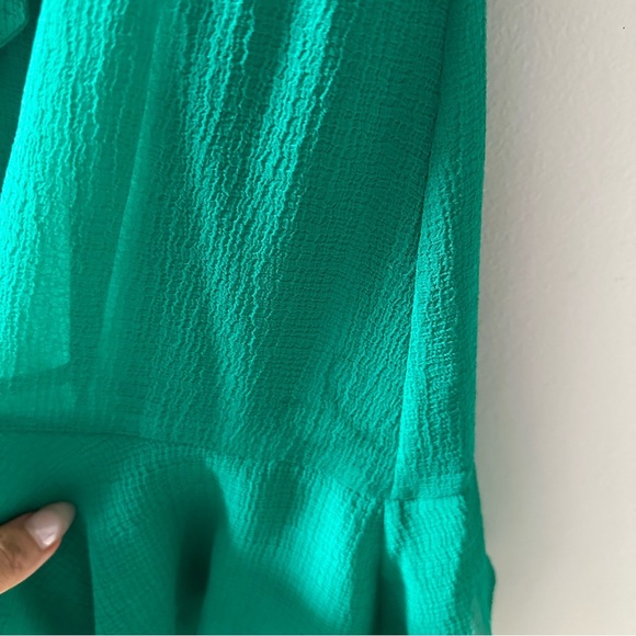 Ted Baker Zandaa Asymmetrical Tiered Mini Dress in Green - Picture 6 of 7